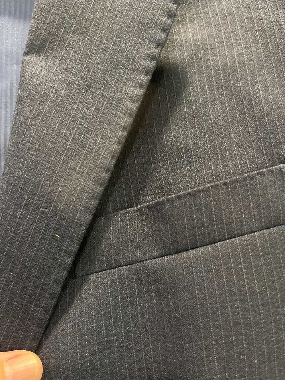 Loro Piana 100% wool fabric Roberto   subtle navy striped 2 button Blazer - Picture 5 of 12
